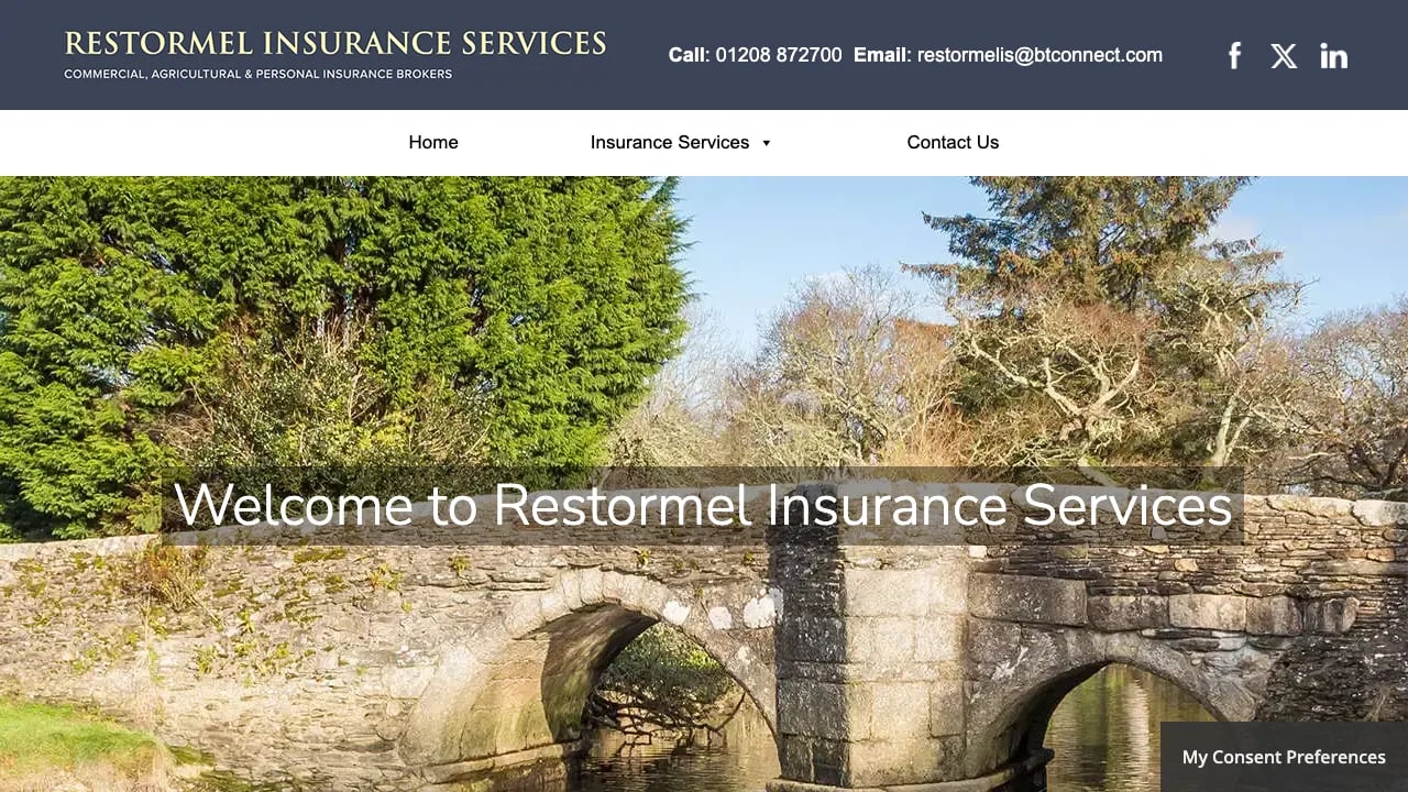 Restormel Insurance Services website preview