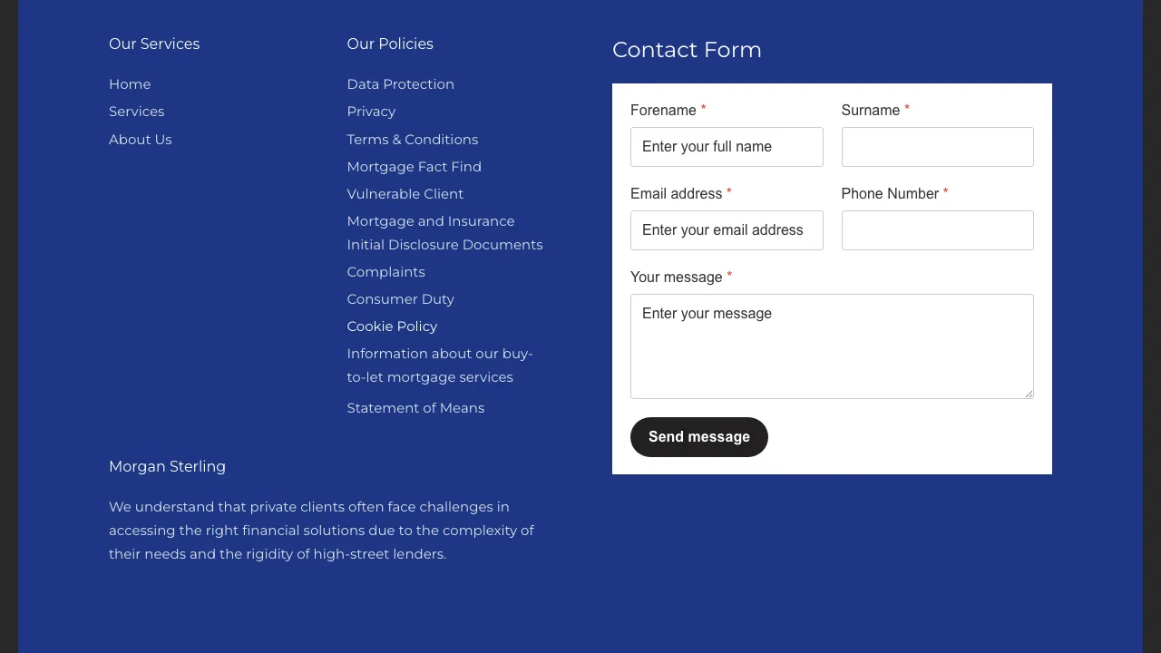 Morgan Sterling Ltd website preview