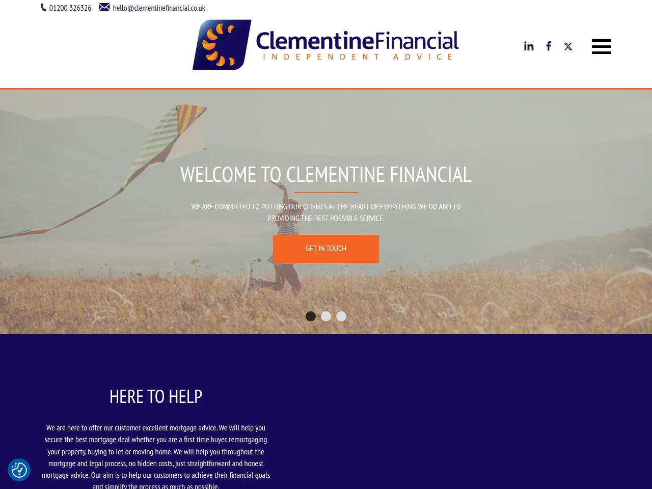 Clementine Financial website preview