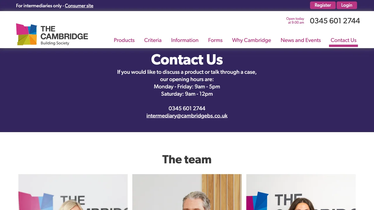 Cambridge Intermediaries website preview