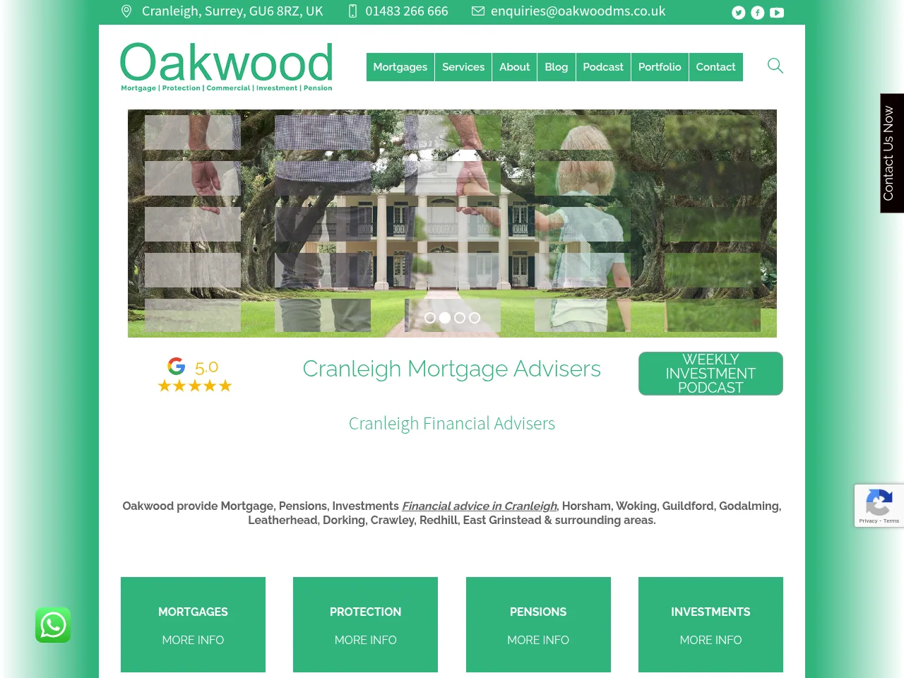 Cranleigh Mortgage Advisers website preview