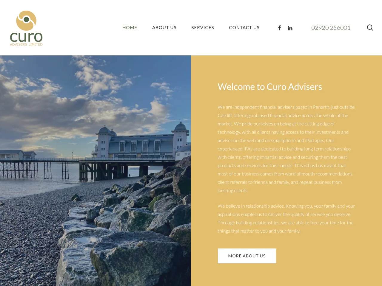 Curo Advisers website preview