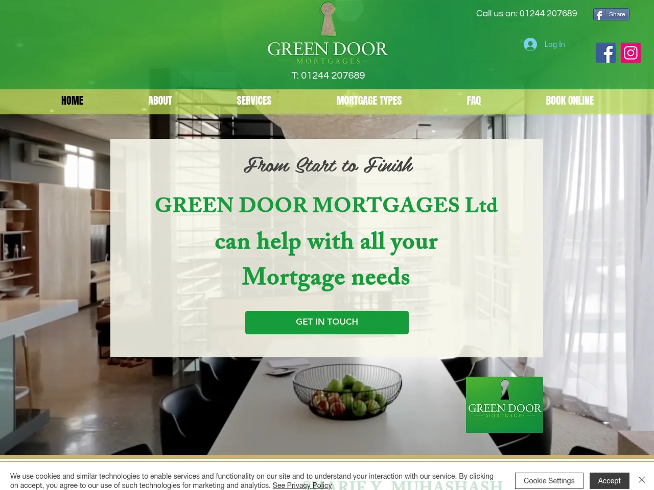 Green Door Mortgages website preview