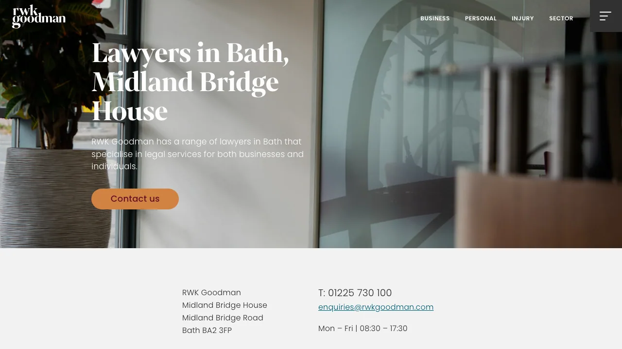 RWK Goodman - Bath, Midland Bridge House website preview