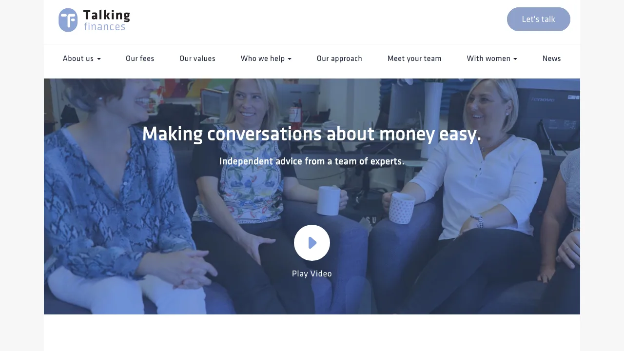 Talking Finances Ltd website preview