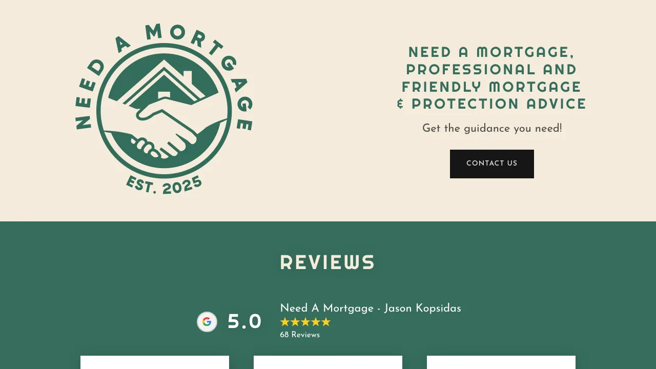 Need A Mortgage - Jason Kopsidas website preview