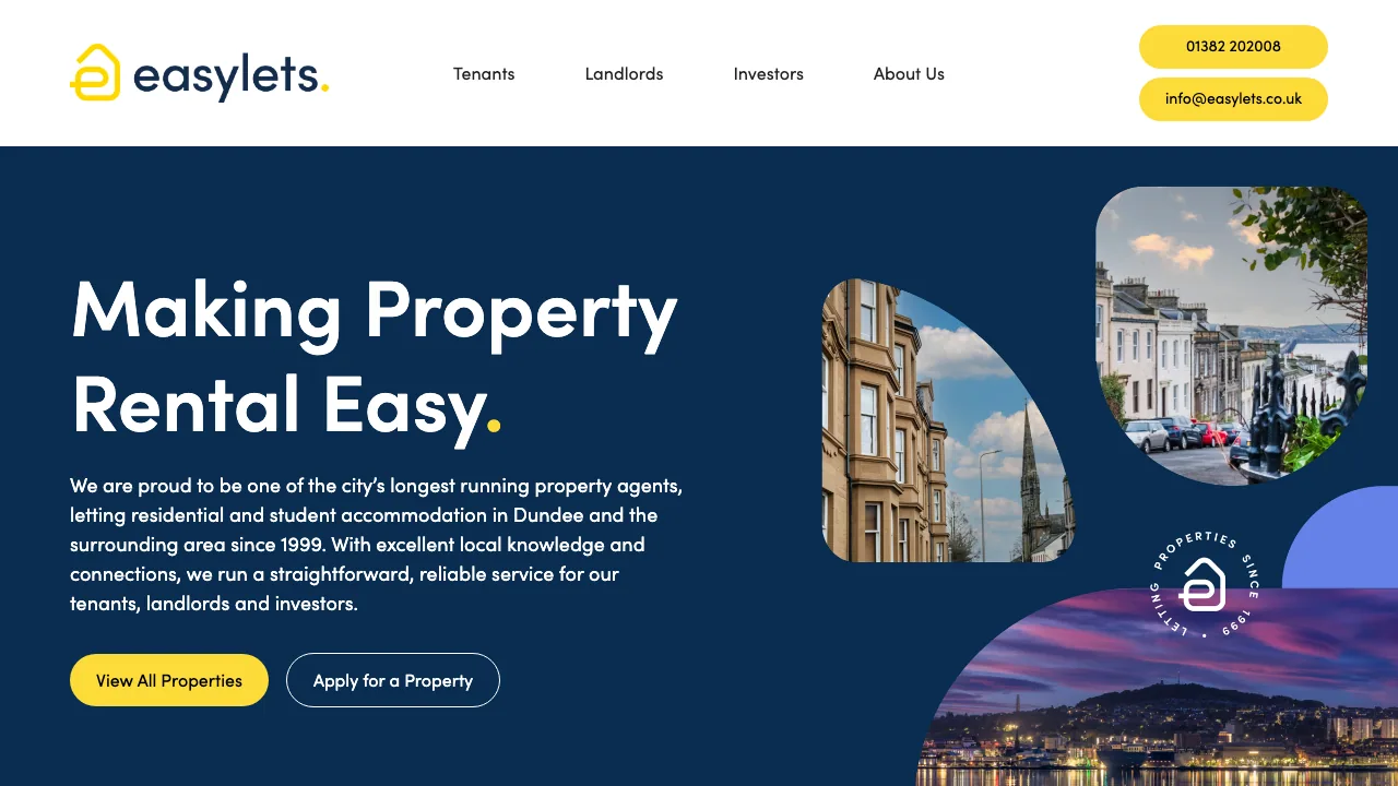 Easylets Ltd website preview