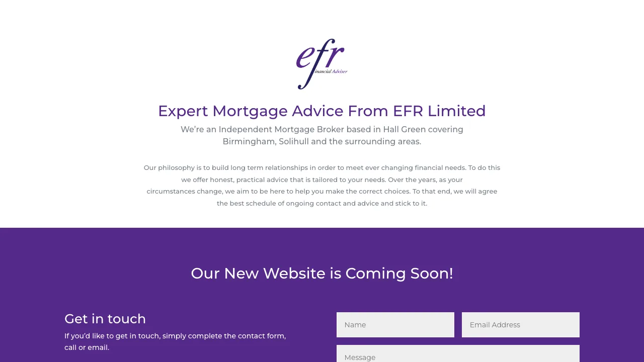 EFR Limited website preview