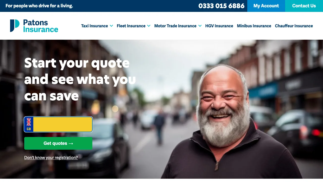 Patons Insurance website preview