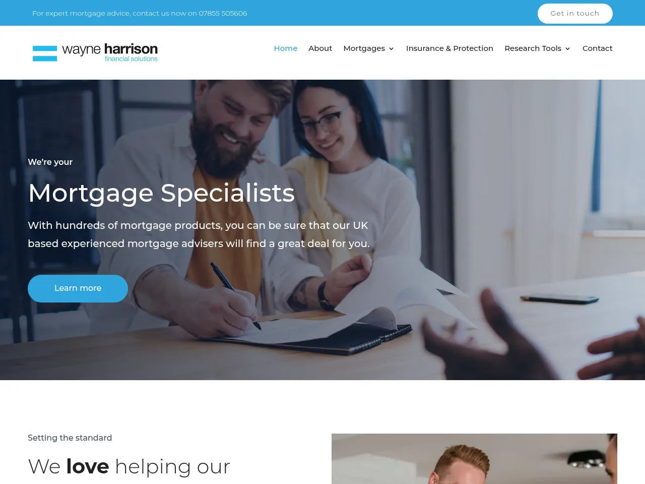 Wayne Harrison Financial Solutions website preview