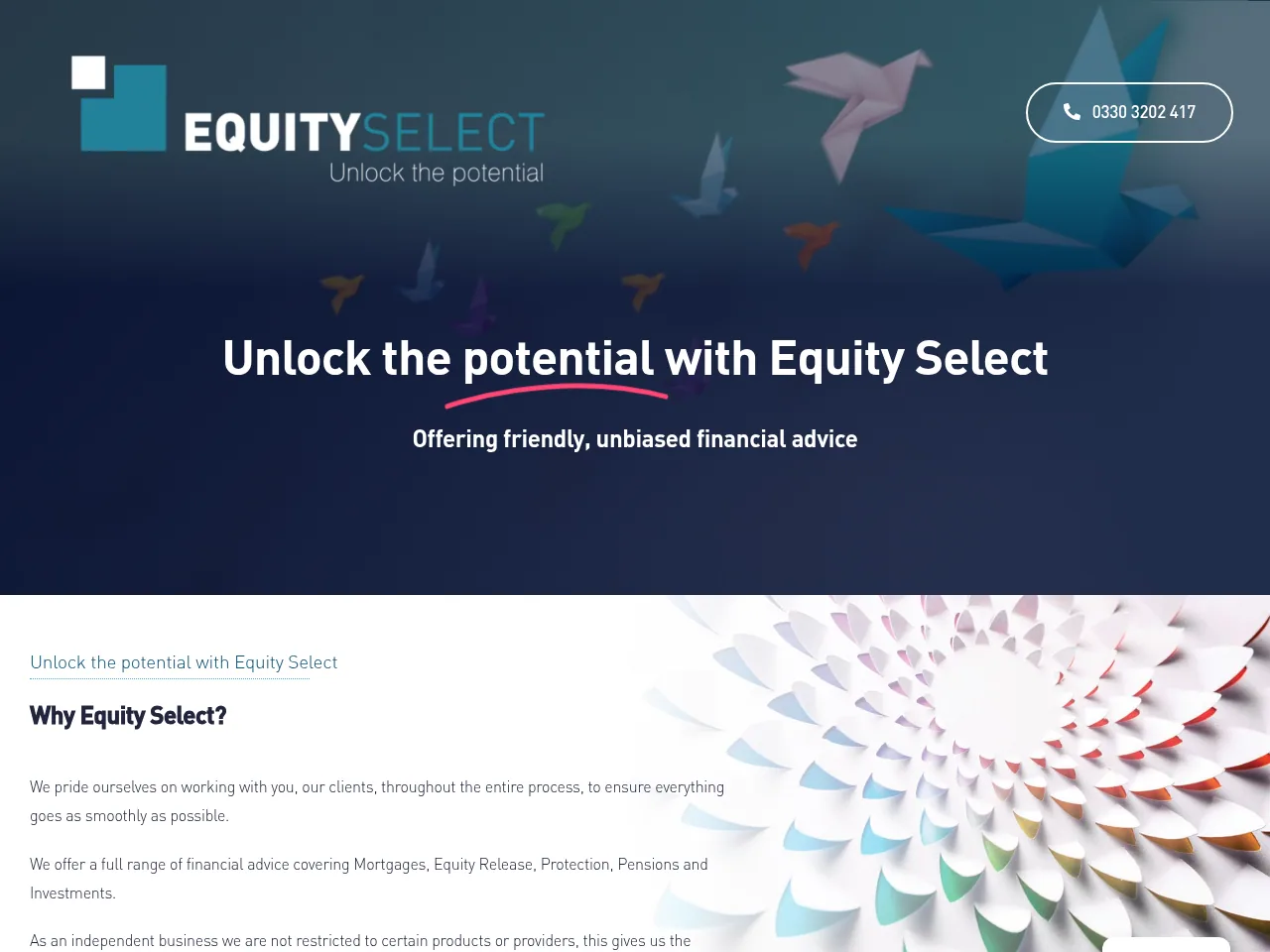Equity Select website preview