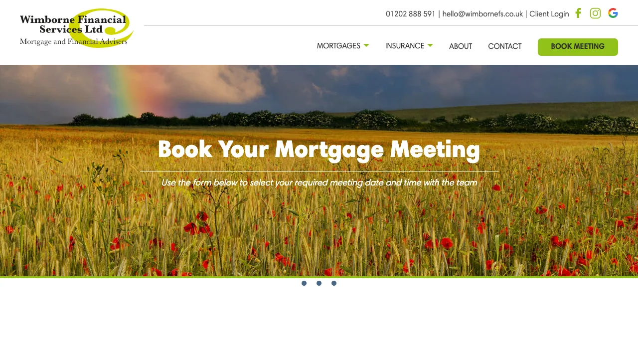 Wimborne Financial Services Ltd website preview