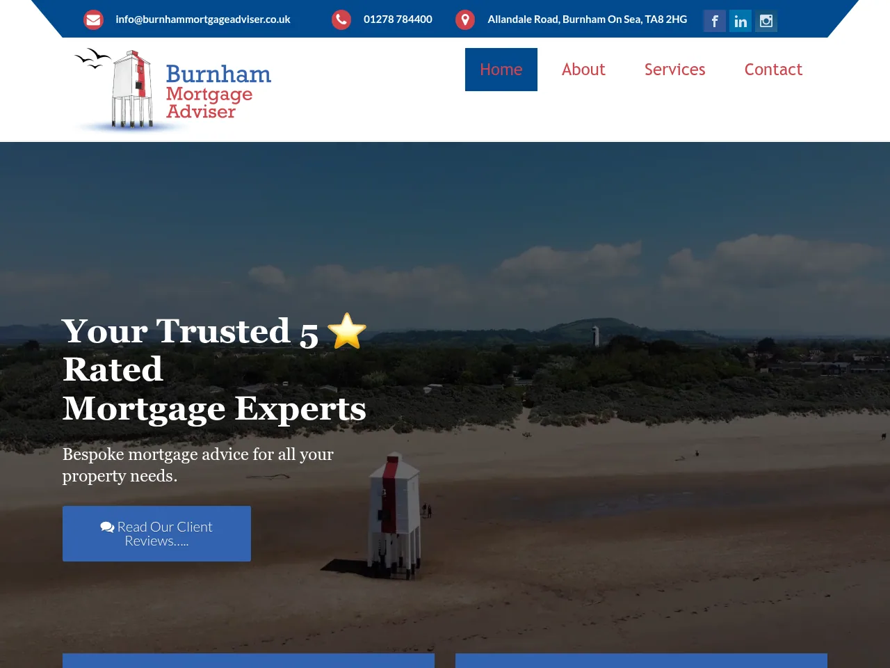 Burnham Mortgage Adviser website preview