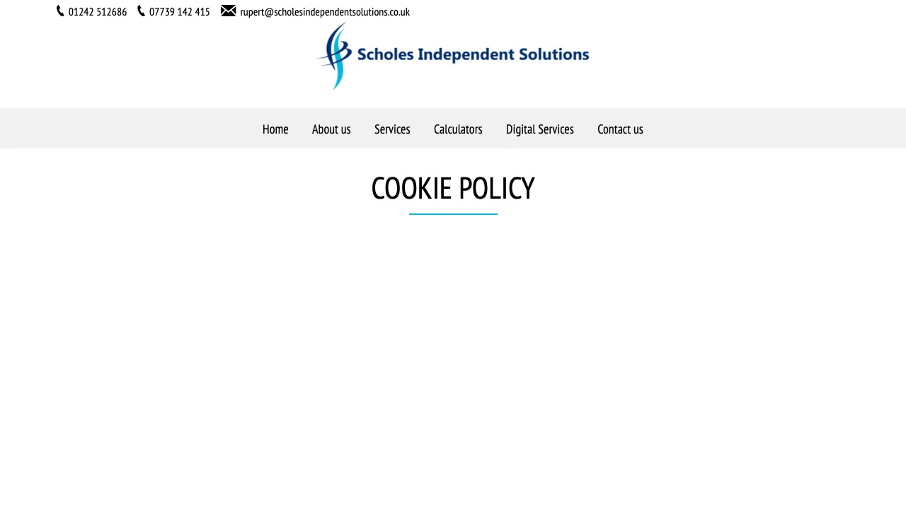 Scholes Independent Solutions website preview