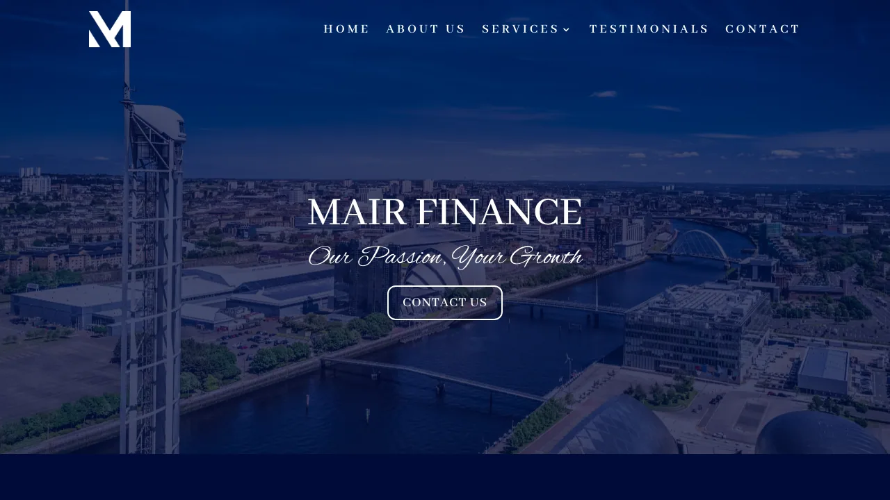 Mair Finance website preview