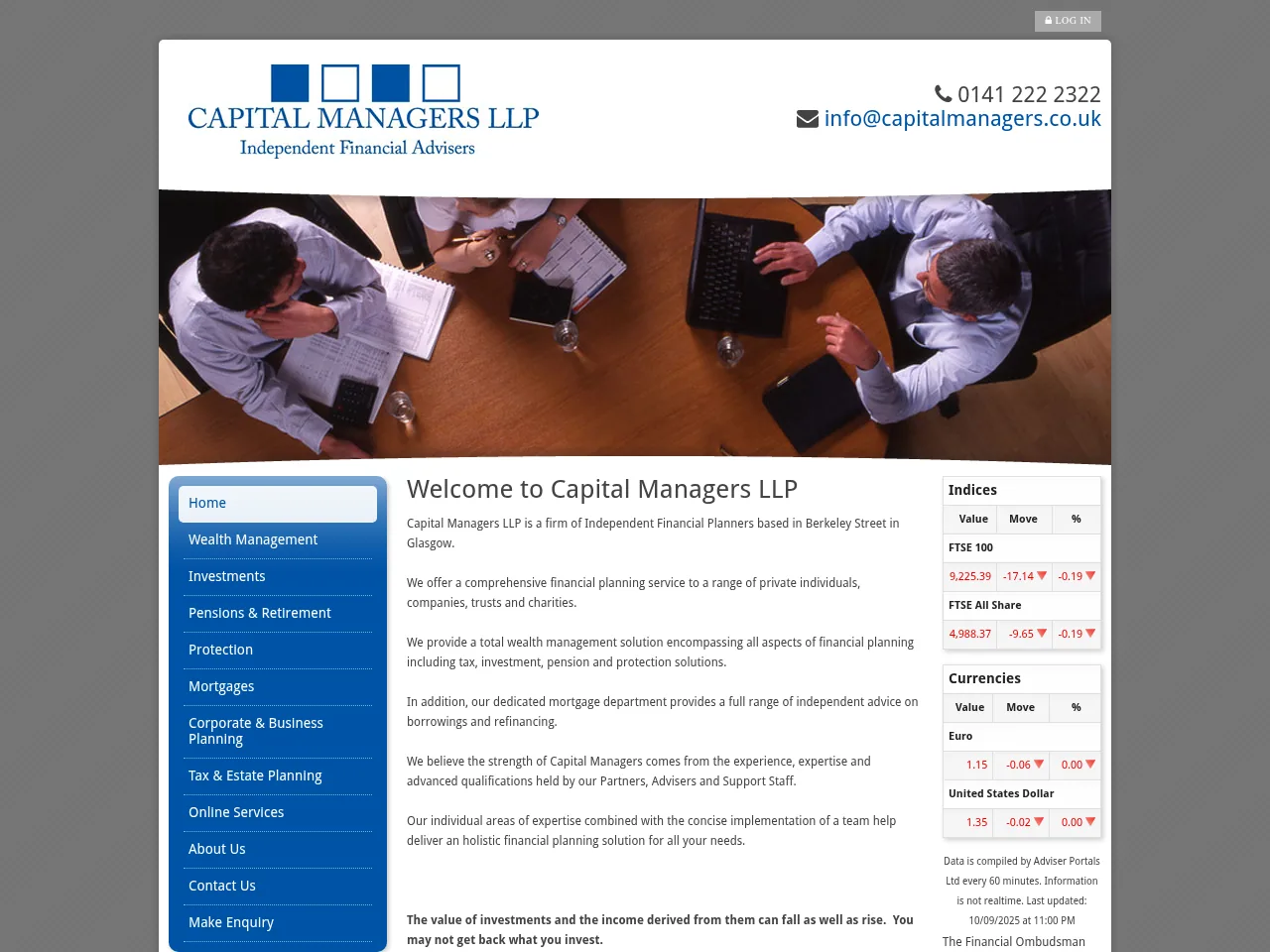 Capital Managers website preview