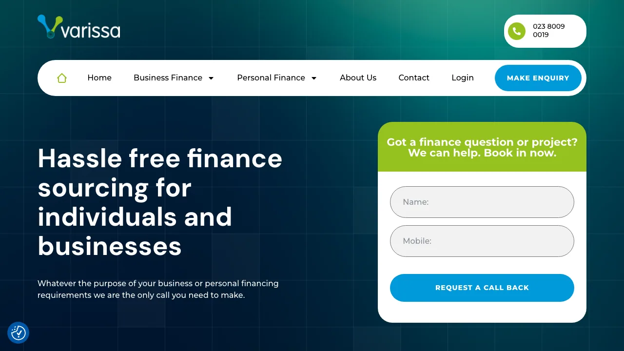 Varissa LTD website preview
