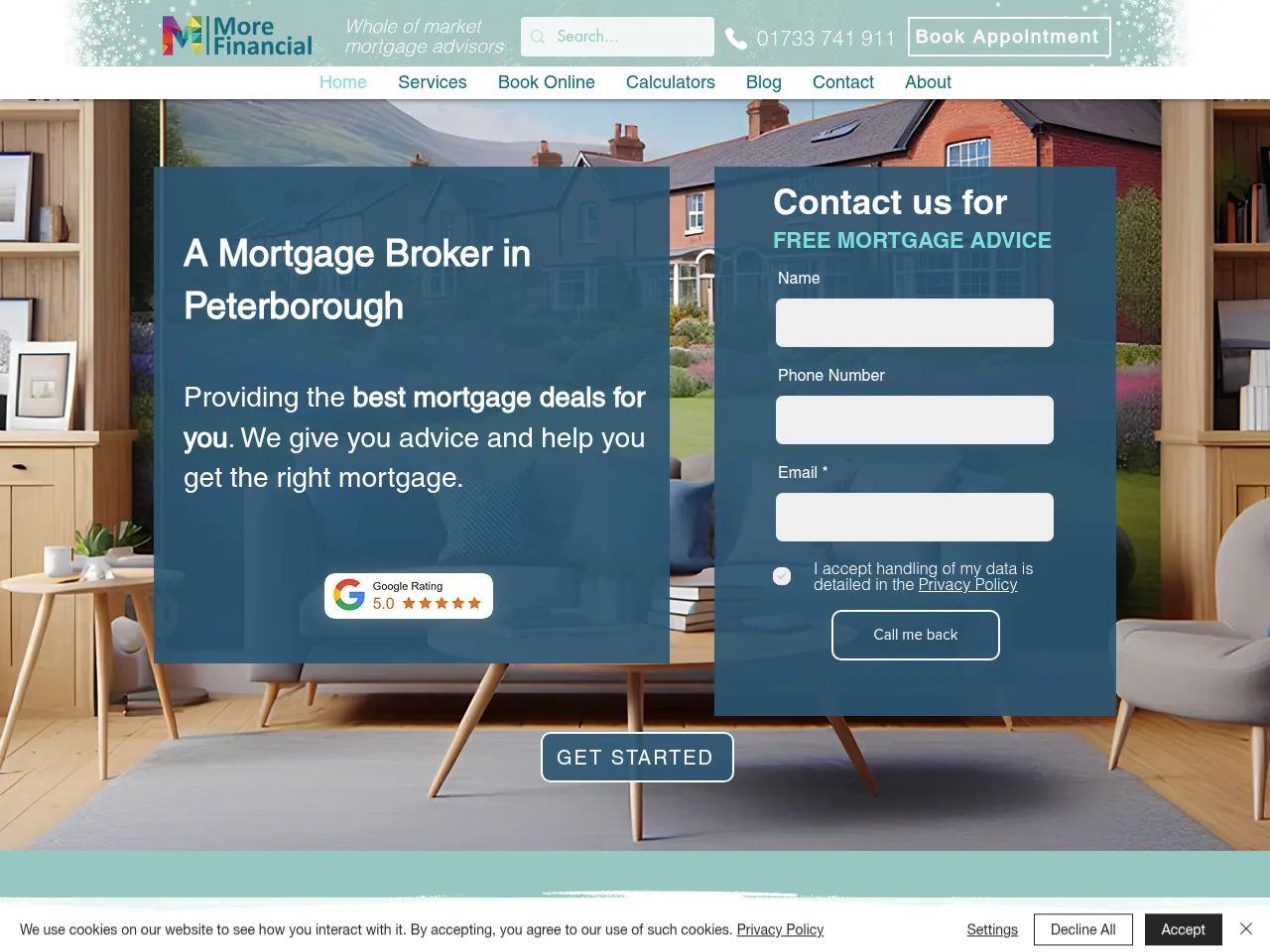 More Financial website preview