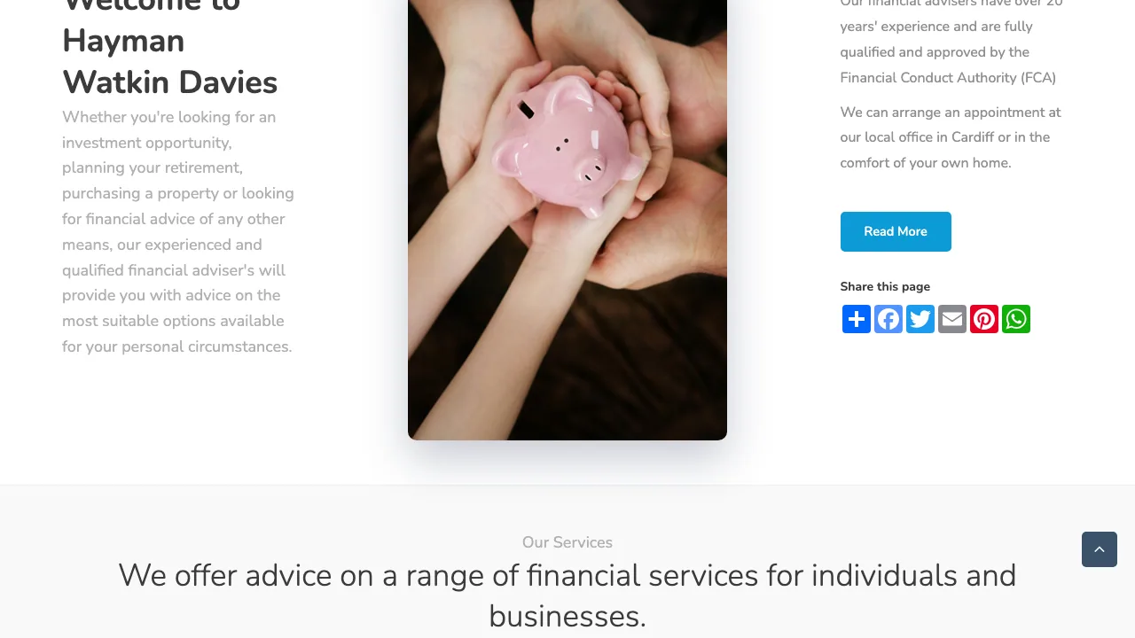 Hayman Watkin Davies Ltd website preview