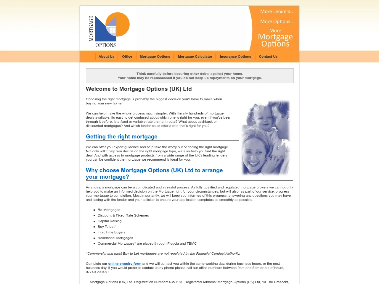 Mortgage Options (UK) website preview