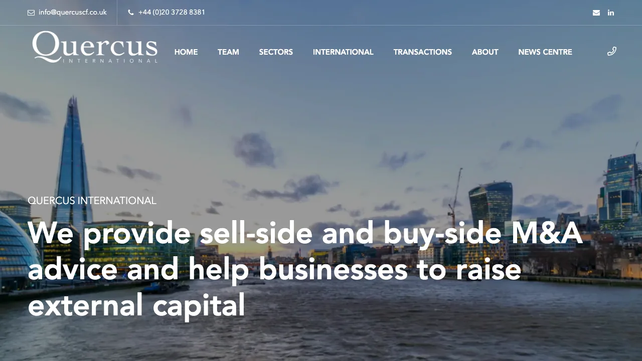 Quercus website preview