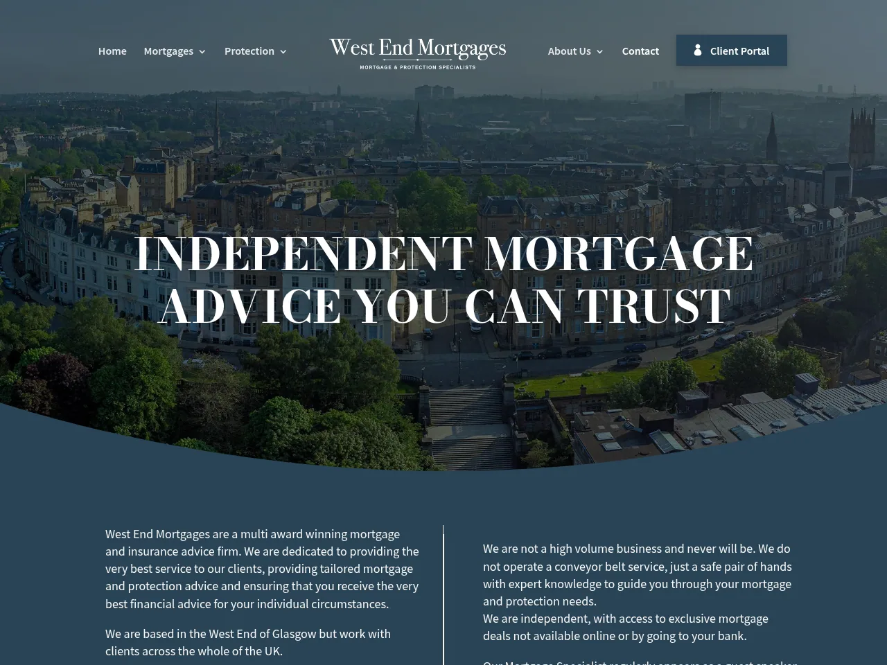 West End Mortgages website preview