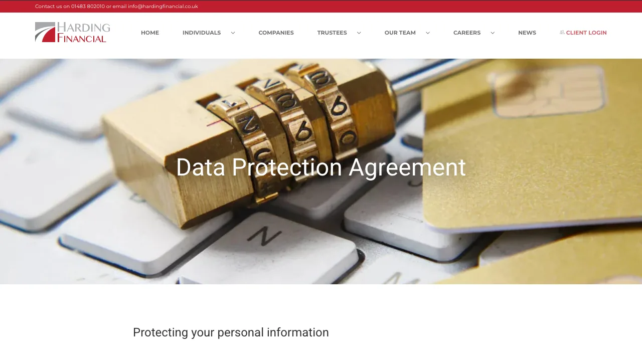 Harding Financial Ltd website preview