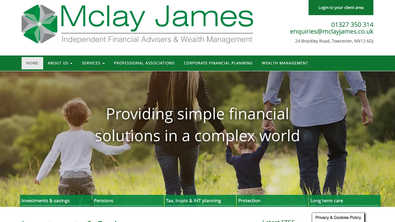 McLay James Financial Ltd website preview