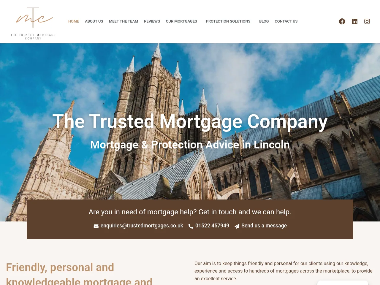 The Trusted Mortgage Company website preview