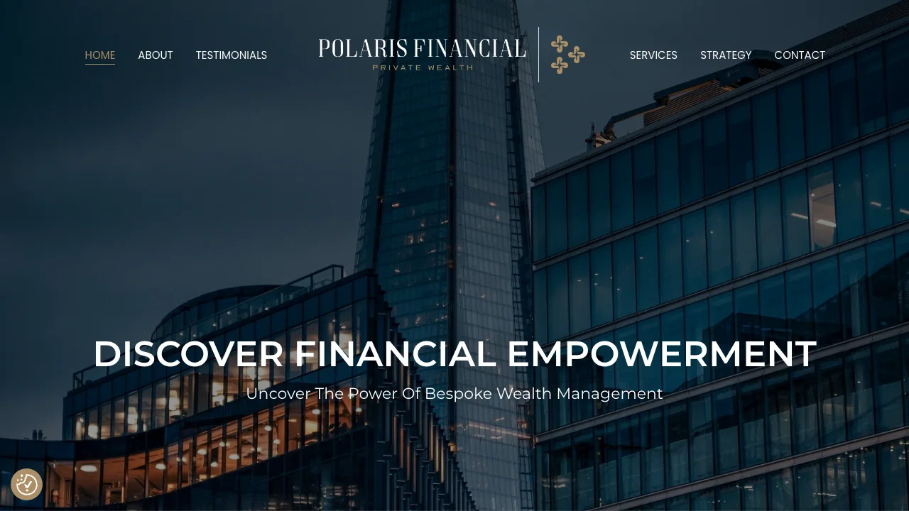 Polaris Financial website preview