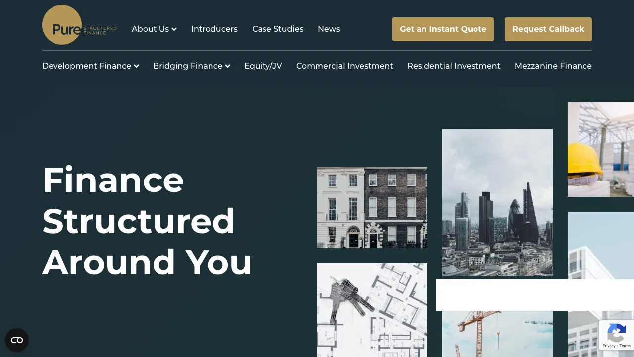 Pure Structured Finance website preview