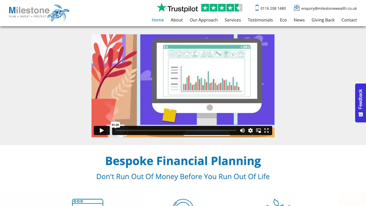 Milestone Wealth website preview