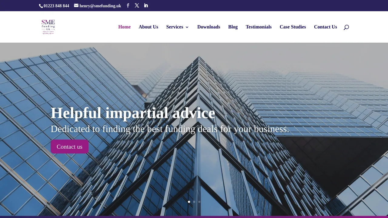 SME funding UK Ltd website preview