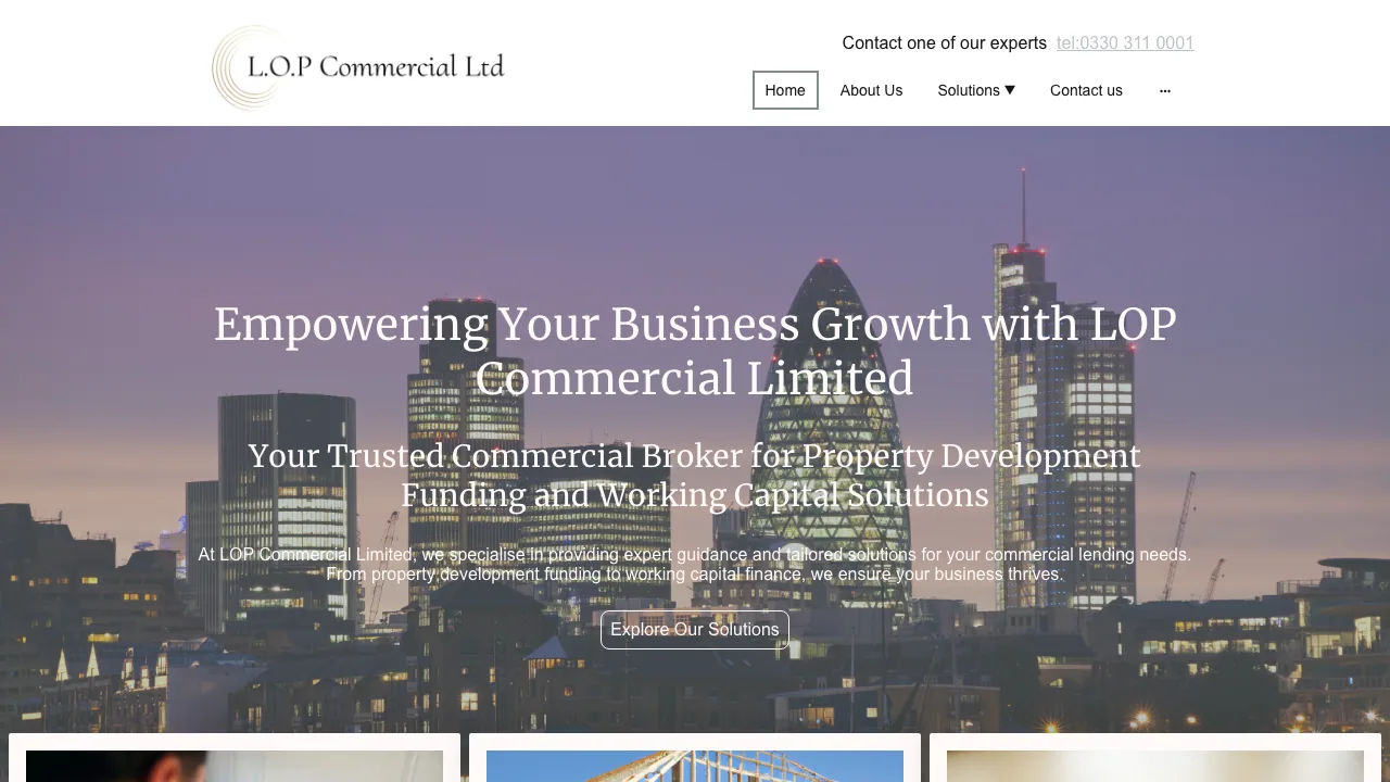 LOP Commercial Ltd. website preview