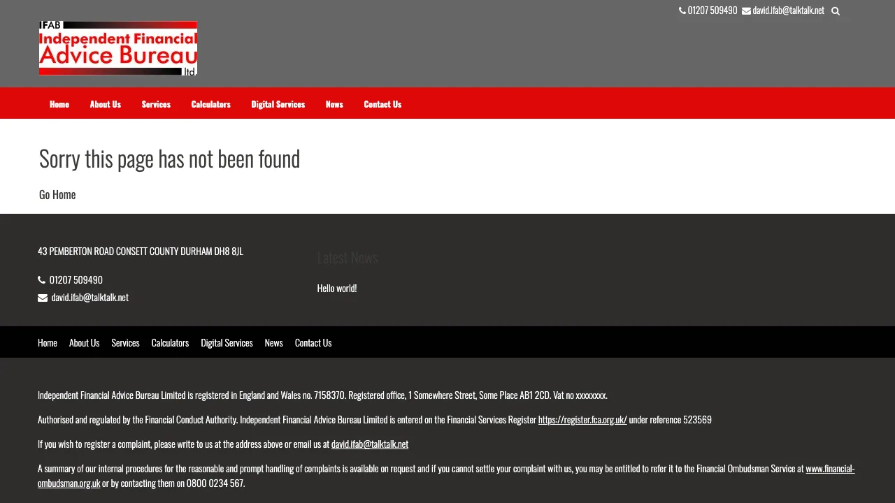 Imperial House Financial Ltd website preview