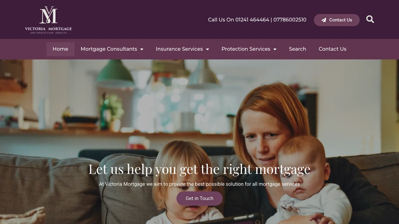 Victoria Mortgage & Protection Services website preview