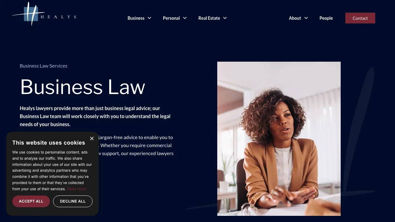Healys LLP website preview