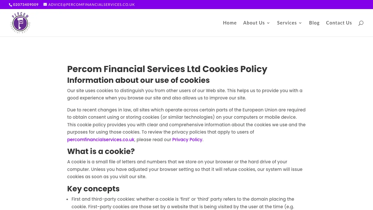 Percom FS Croydon website preview