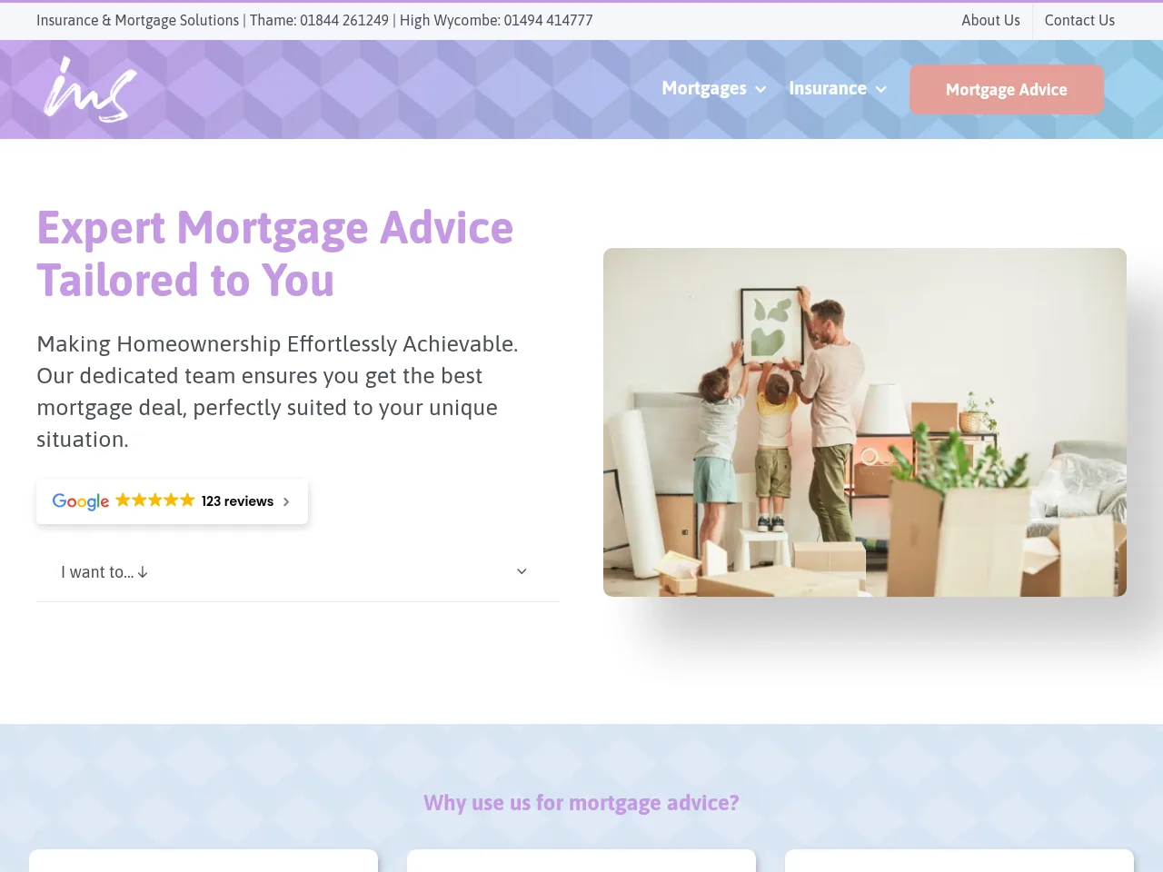 Insurance & Mortgage Solutions website preview
