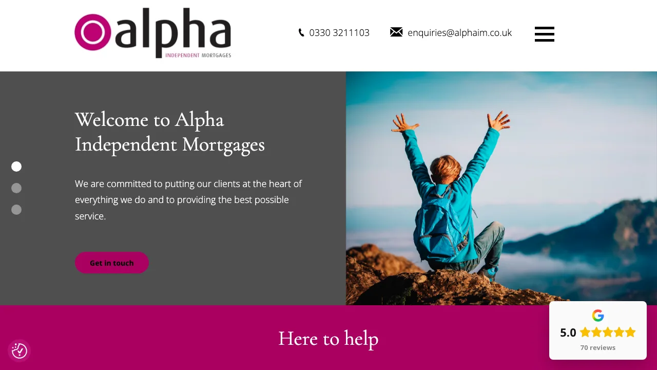 Alpha Independent Mortgages website preview