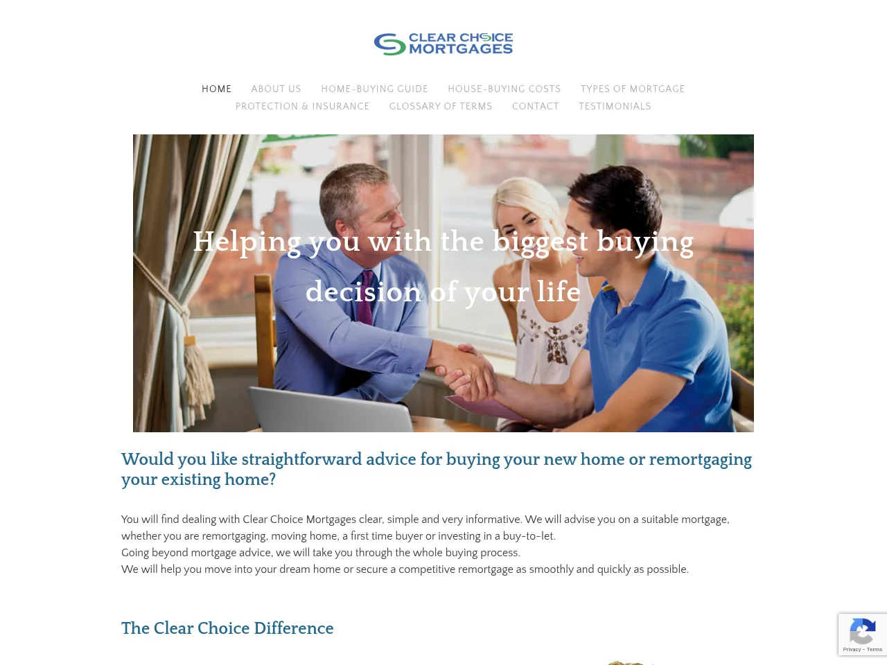 Clear Choice Mortgages website preview