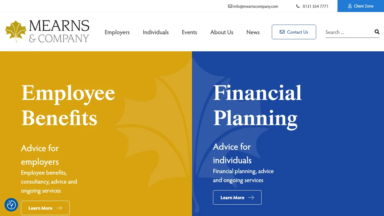 Mearns & Company Limited website preview