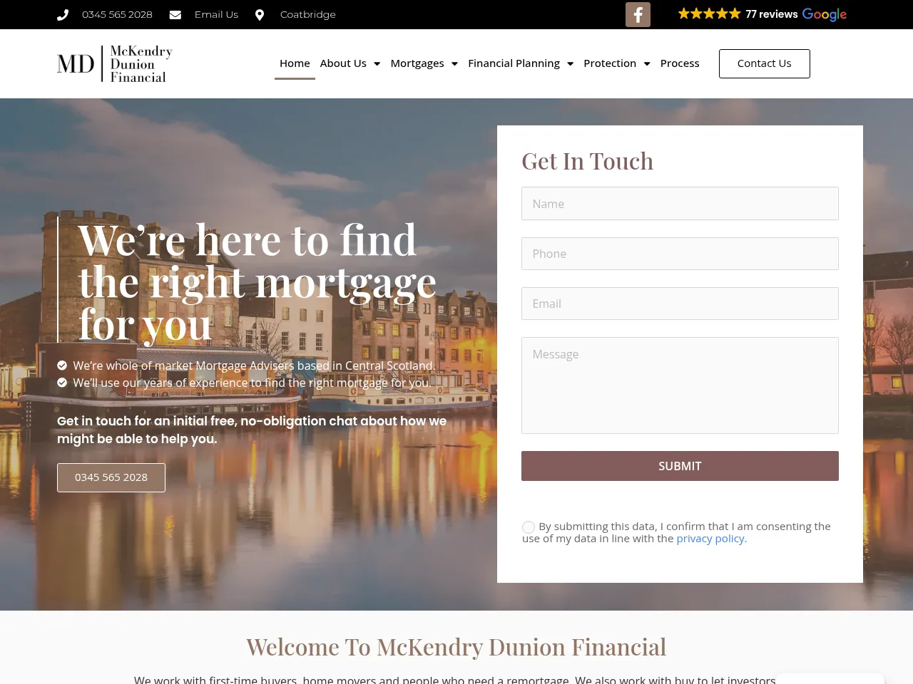 McKendry Dunion Financial website preview