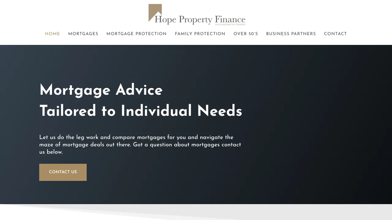 Hope Property Finance website preview