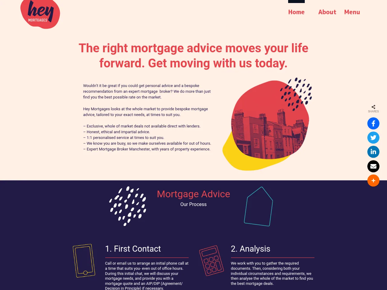 Hey Mortgages website preview
