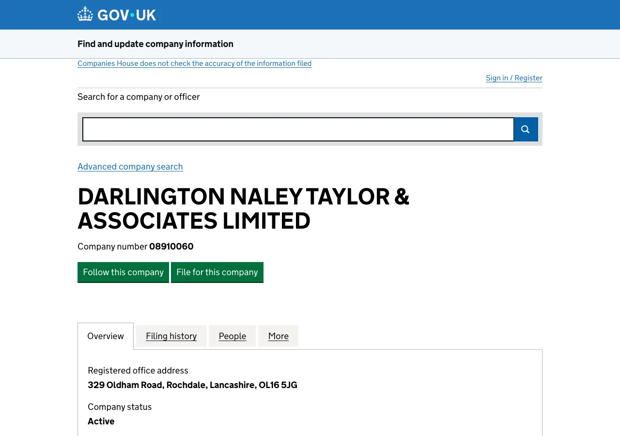 Darlington Naley Taylor & Associates website preview