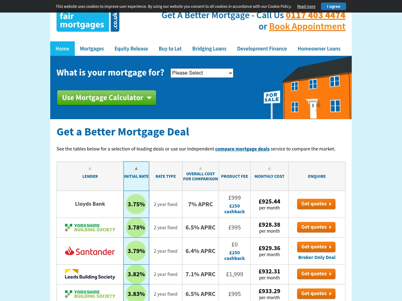 Fair Mortgages website preview
