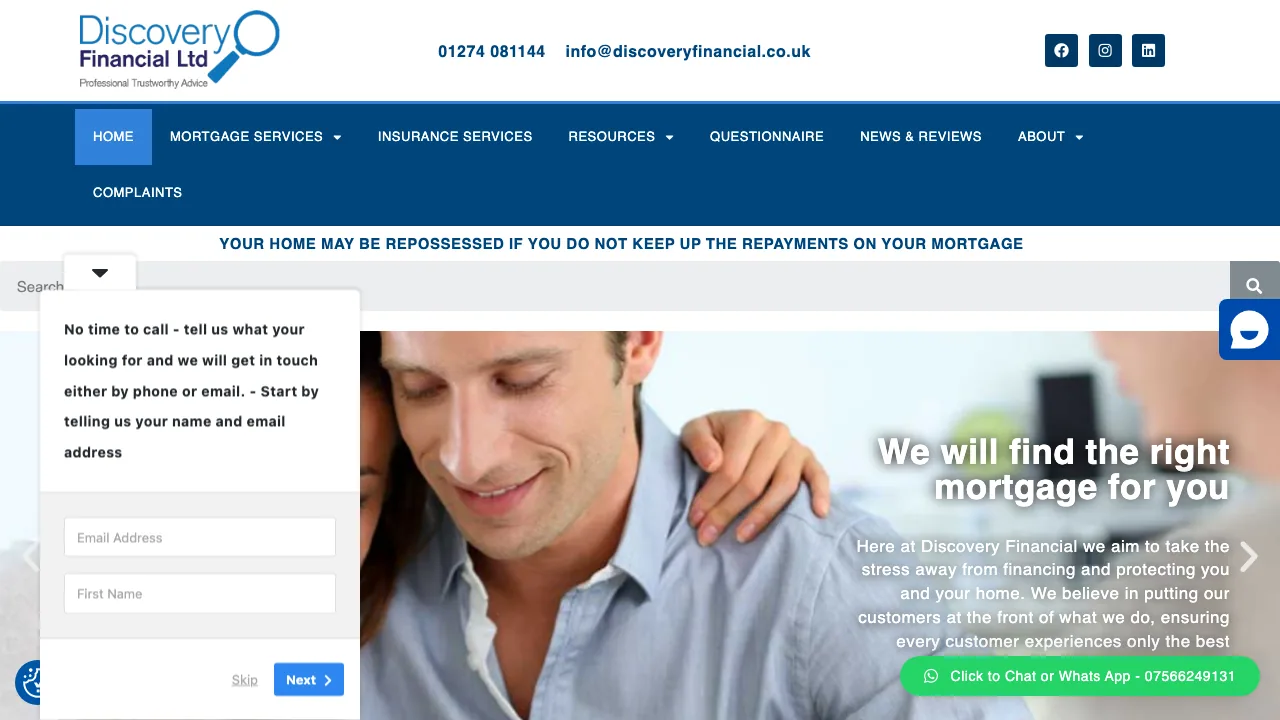 Discovery Financial Ltd website preview