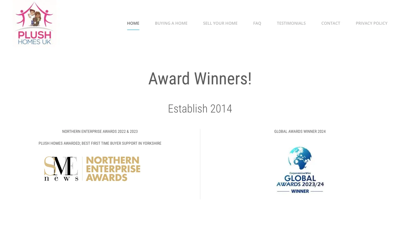 Plush Homes UK website preview