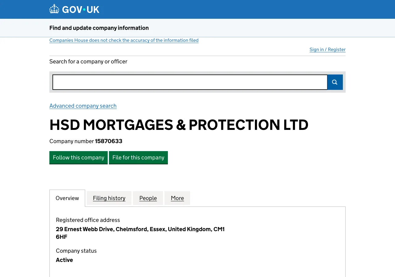 HSD Mortgages & Protection Ltd website preview